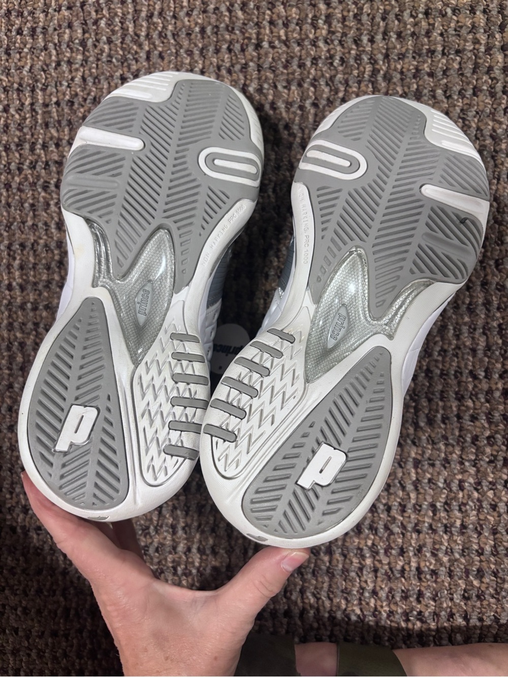 Prince White and Gray Performance Tennis Sneakers - Picture 4 of 4